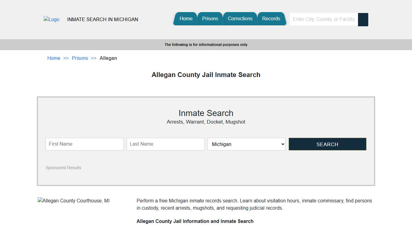 Allegan County Jail Inmate Search | Michigan Jail Roster